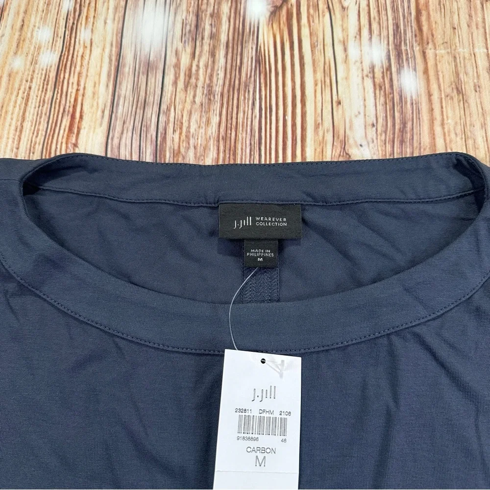 NWT J. Jill Wearever Collection Carbón Short Sleeve Women’s T-Shirt  Size Médium - Picture 11 of 12